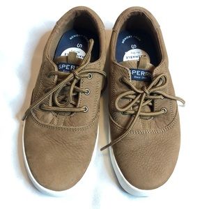Sperry spinnaker washable tan sneakers 👟